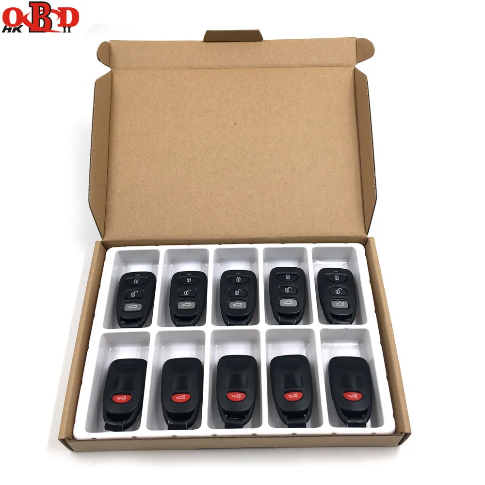 

HKOBDII 10pcs/lot Xhorse Universal Remote Car Key 3/4 Buttons for Hyundai VVDI Key Tool VVDI2 MINI Programmer English Version