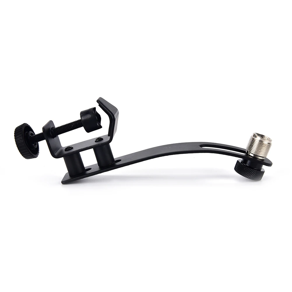 

Adjustable Microphone Height Drum Mic Set Kit Clamp Shockproof Clip Rim Mount Holder Universal Metal Drum Clip Black