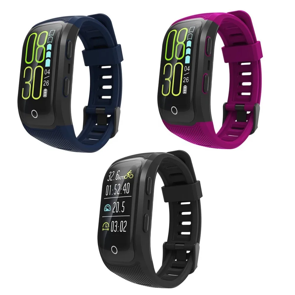

S908plus Bluetooth Smart Band Color Screen Waterproof Heart Rate Blood Pressure Monitor Pedometer Bracelet Fitness Smartband