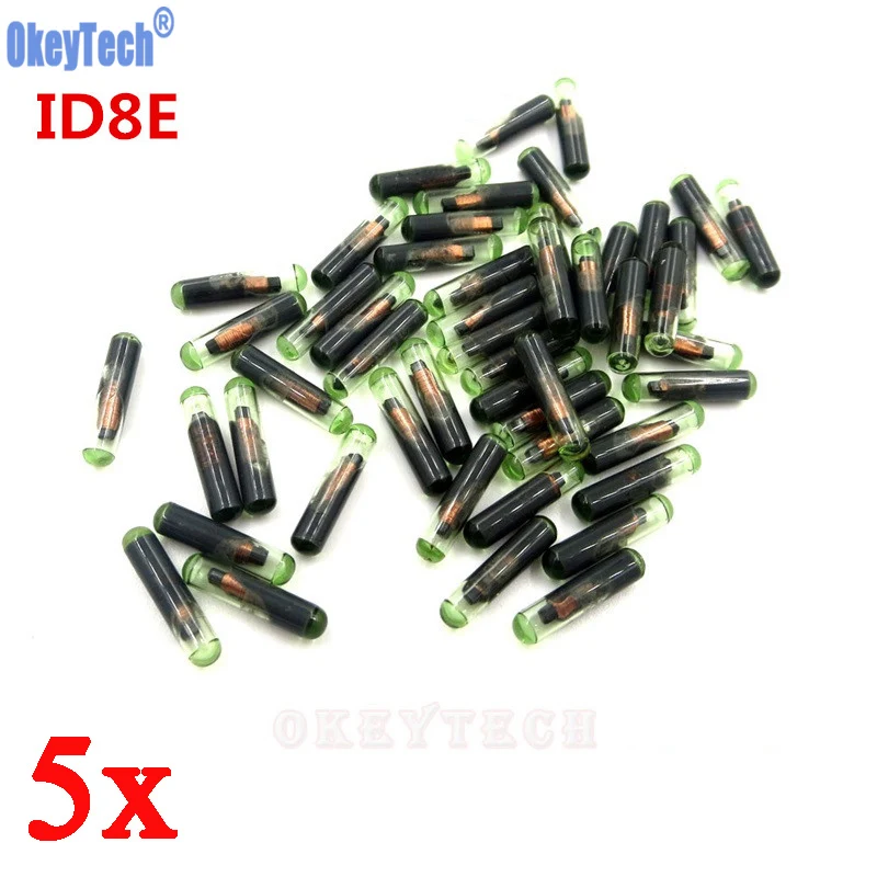 OkeyTech 5pcslot Car Key Chips 8E Glass Chip For Honda Auto Transponder Chip ID8E Car Key Transponder Chip High Quality