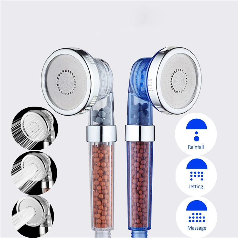 3 Function Plastic ABS Hand Shower Douche Head Pomme de DoucheHandheld Showerheads Set Water