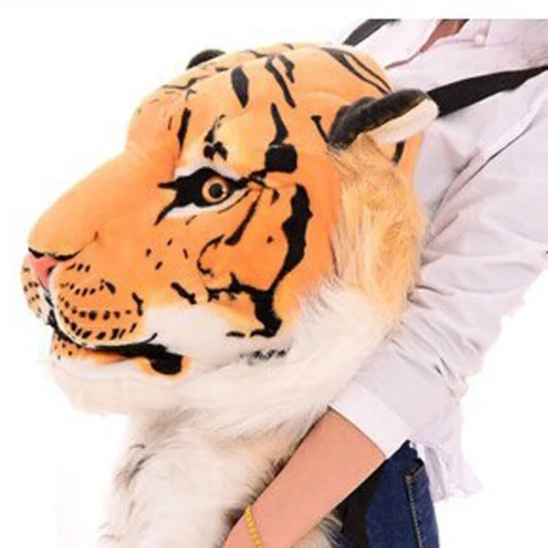 Голова тигра Плюшевая Игрушка-рюкзак сумка через плечо плюшевые рюкзаки игрушки для взрослых подарок