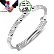 OMHXZJ,, модные женские вечерние браслеты со звездами, метеоритный дождь, 925 пробы, серебряный браслет, регулируемый, SZ57