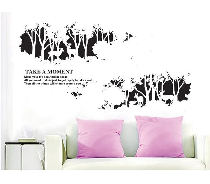 novelty black wall stickers home living room self adhesive