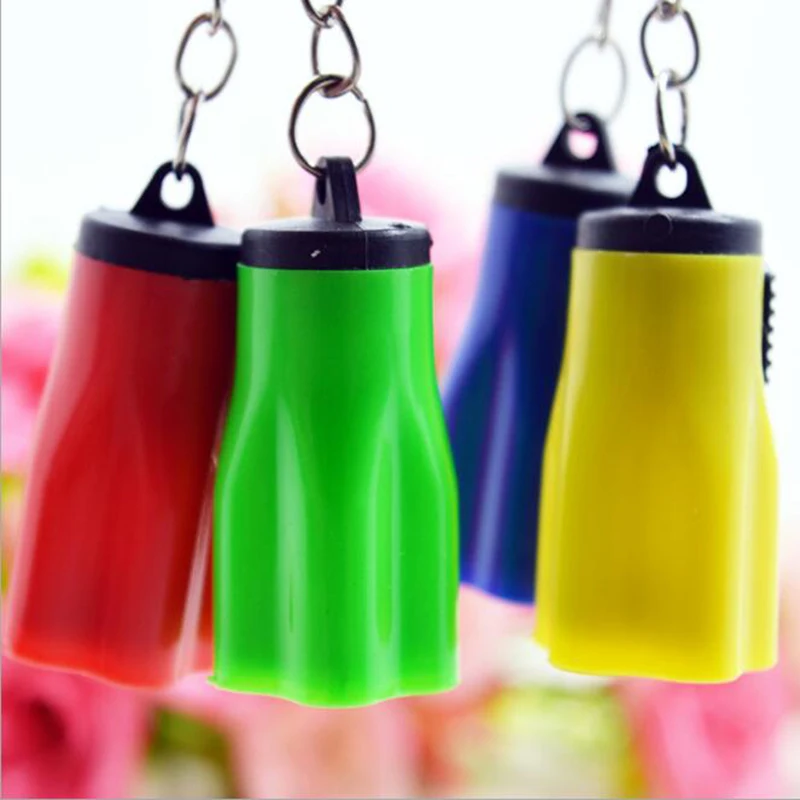 

Quadruple 10 pcs Mini LED Flashlight Keychain Portable Plum Shape Torch Light Keyring Car Pendant Accessories Outdoor Lighting