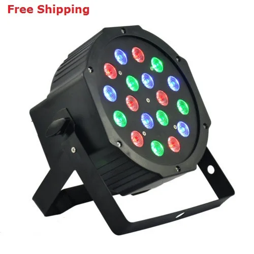 

18*3W Led Stage Light High Power RGB LED Par Can With DMX512 Flat DJ Disco Strobe for Home Party Wedding Bar