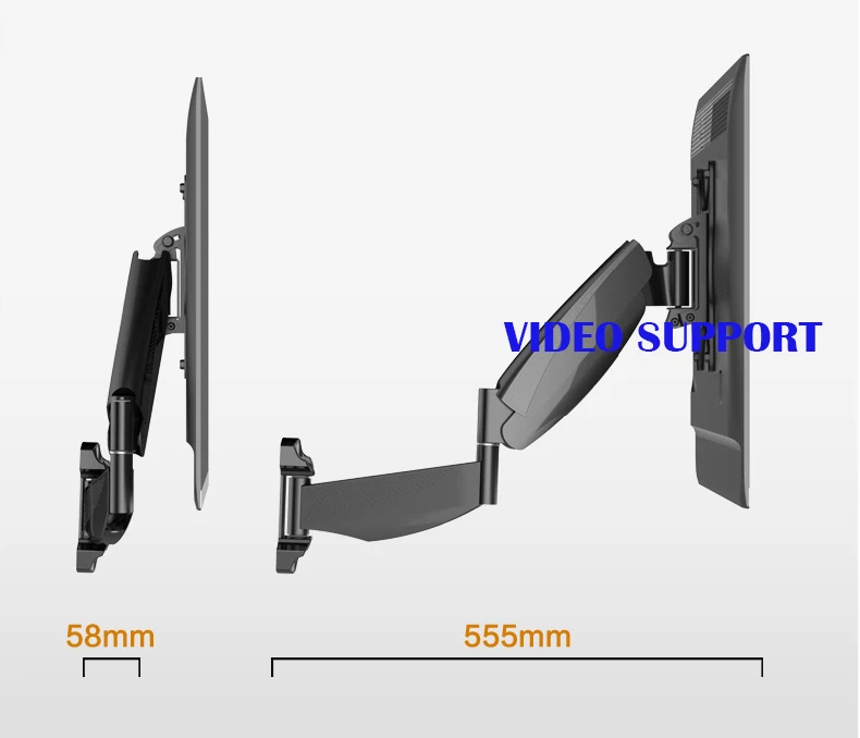 الحركة الكاملة تلفزيون قوس قابل للتعديل قابل للسحب الدورية الذكية LCD جبل جدار حامل الحائط حامل تليفزيون تلفزيون الذراع