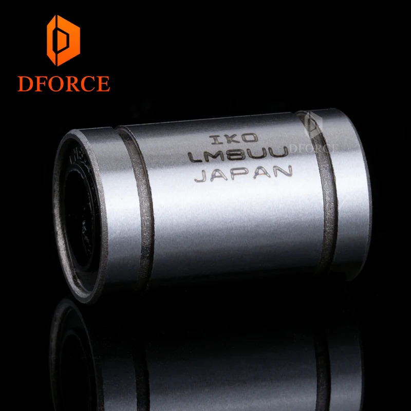 DFORCE حقيقية المنظمة الدولية للكاراتيه LM8UU طويلة قضيب رمح 8X15X24 MM 3d طابعة تحمل الخطية ل Reprap Anet a8 Prusa I3 3d طابعة