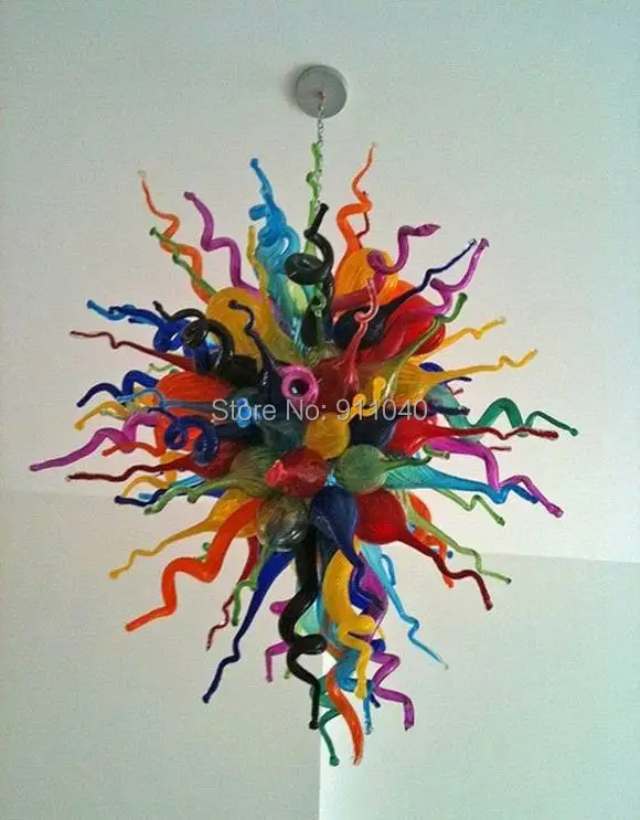 

Free Shipping Hanging Fine Art Multi Color Crystal Chandelier