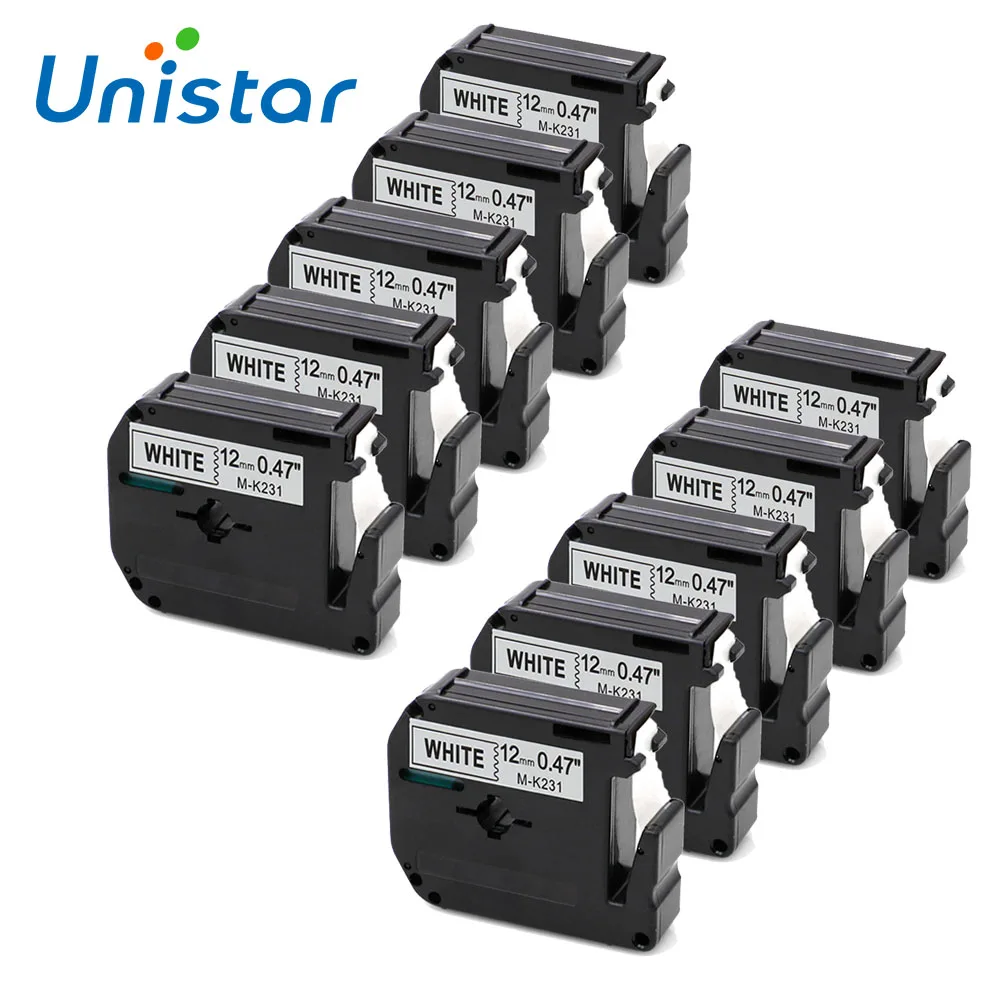 Schwarz Weiß Label Band Drucker Teile für Brother P-Touch M231 MK231 M-K231