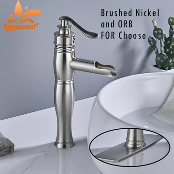 

Bathroom Basin Sink Faucet Brushed Nickel and ORB Faucet Hot and Cold Water Mixer Taps Torneira