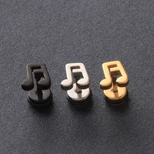 2 шт нот панк Рок титана стали пирсинг Винт Назад мужские сережки-гвоздики