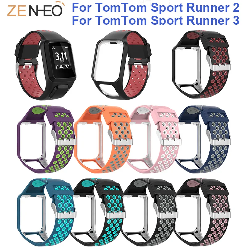 

For TomTom Spark Cardio Music Silicone Watch band replacement For TomTom Runner 2 3 Cardio Music wristband Watches straps