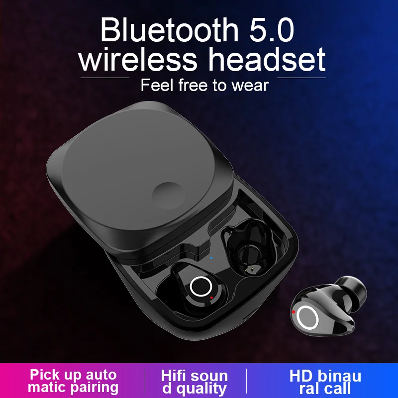 Q5 настоящие беспроводные наушники Bluetooth с сенсорным гарнитуры спортивные для
