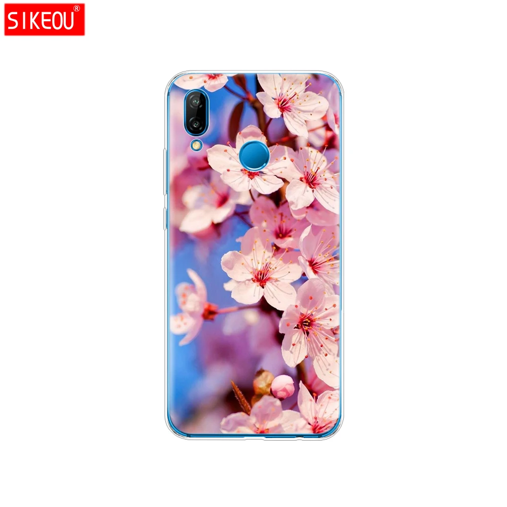 Силиконовый чехол для 5,8" huawei p 20 Lite huawei p 20 pro phone Для huawei p 20 Coque черный чехол Защитный Телефон прозрачный цветок кошки - Цвет: 12099