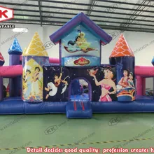 Индивидуальный заказ парк оборудование детский надувной батут в форме замка Забавный город для детей