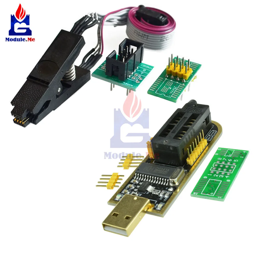 

SOIC8 SOP8 Test Clip for EEPROM 93CXX / 25CXX / 24CXX with CH341A 24 25 Series EEPROM Flash BIOS USB Programmer Module