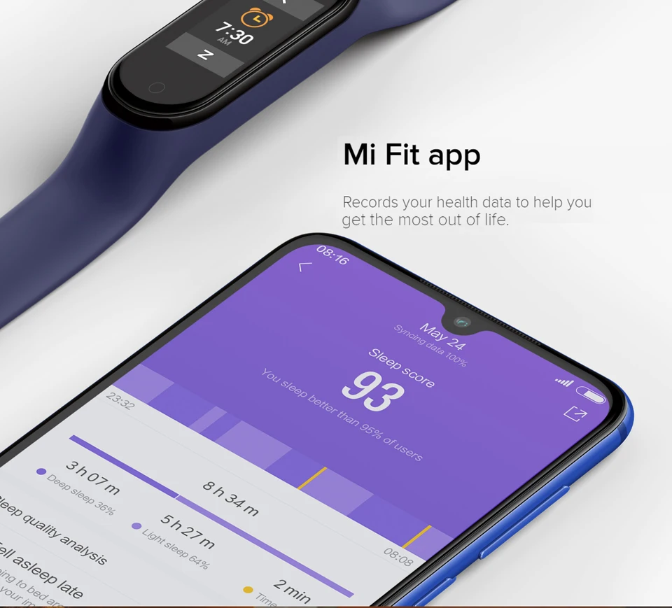 Amazfit Xiaomi Mi Band 4 умный Браслет 50 м Водонепроницаемый Bluetooth 5,0 частота сердечных сокращений фитнес-трекер сообщение звонящий 20 дней в режиме ожидания