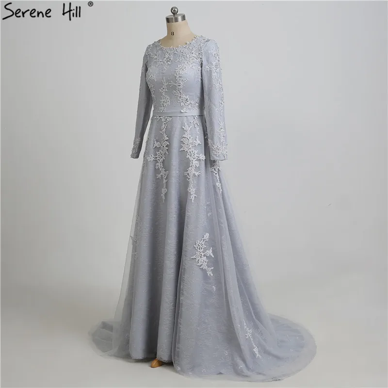 Мусульманское платье-Кафтан с длинным рукавом, Дубай, арабское, турецкое, кружевное, официальное, вечернее, выпускное платье, платье для матери невесты, BHA2105
