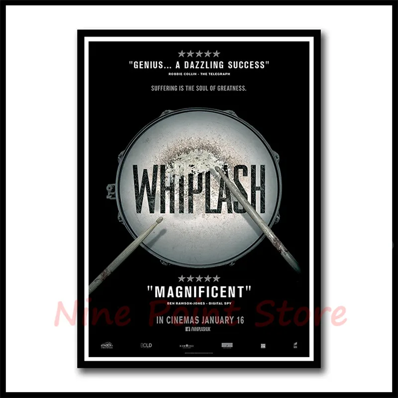 Whiplash классический фильм белая бумага с покрытием постеры для бара кафе гостиная плакаты бескаркасные