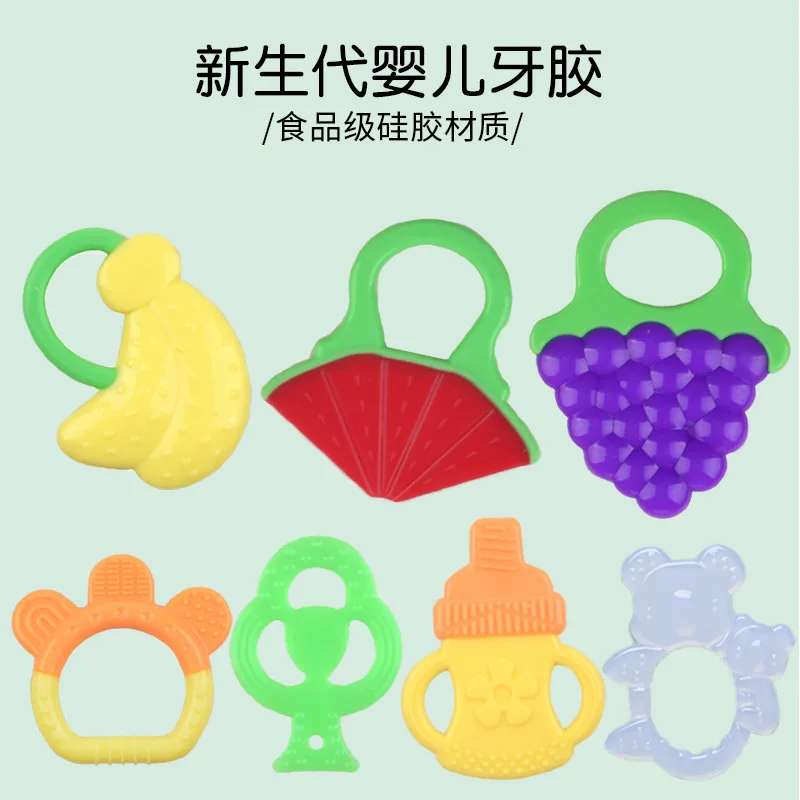 

Baby Fruit Gum Bite Music Grinding Tooth Silicone Toys Mother and Child Supplies