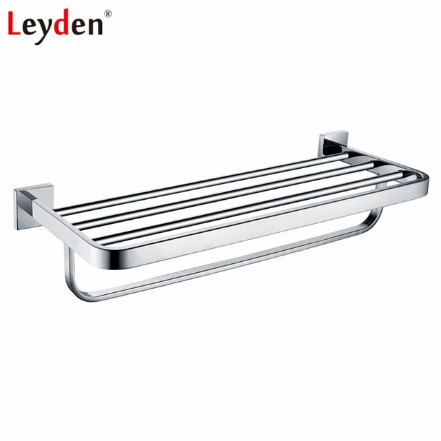 Leyden Stainless Steel Polished Chrome Towel Hanger Rack Leyden Stainless Steel Polished Chrome Towel Hanger Rack Single Layer Holder With Bar Wall