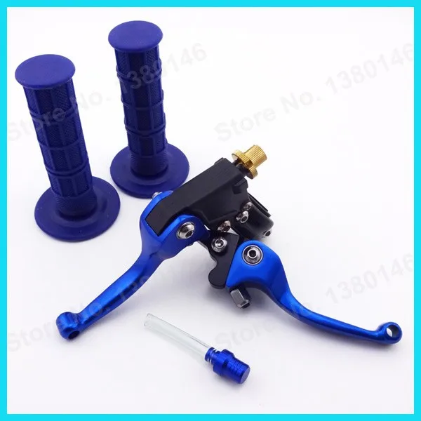 Складывающиеся тормозные Рычаги сцепления для мотоциклов+ синий рукоятки+ Топливные баки для мотоциклов Кепки Клапан Vent Сапун шланг трубки для китайский Пит Байк мотоцикл