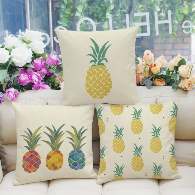 New Fruit Series Pillow Cover Pineapple Pattern Chair Pillow Soft Classy Pineapple Decorative Pillows New Fruit Series Pillow Cover Pineapple Pattern Chair Pillow Soft Classy Pineapple Decorative Pillows