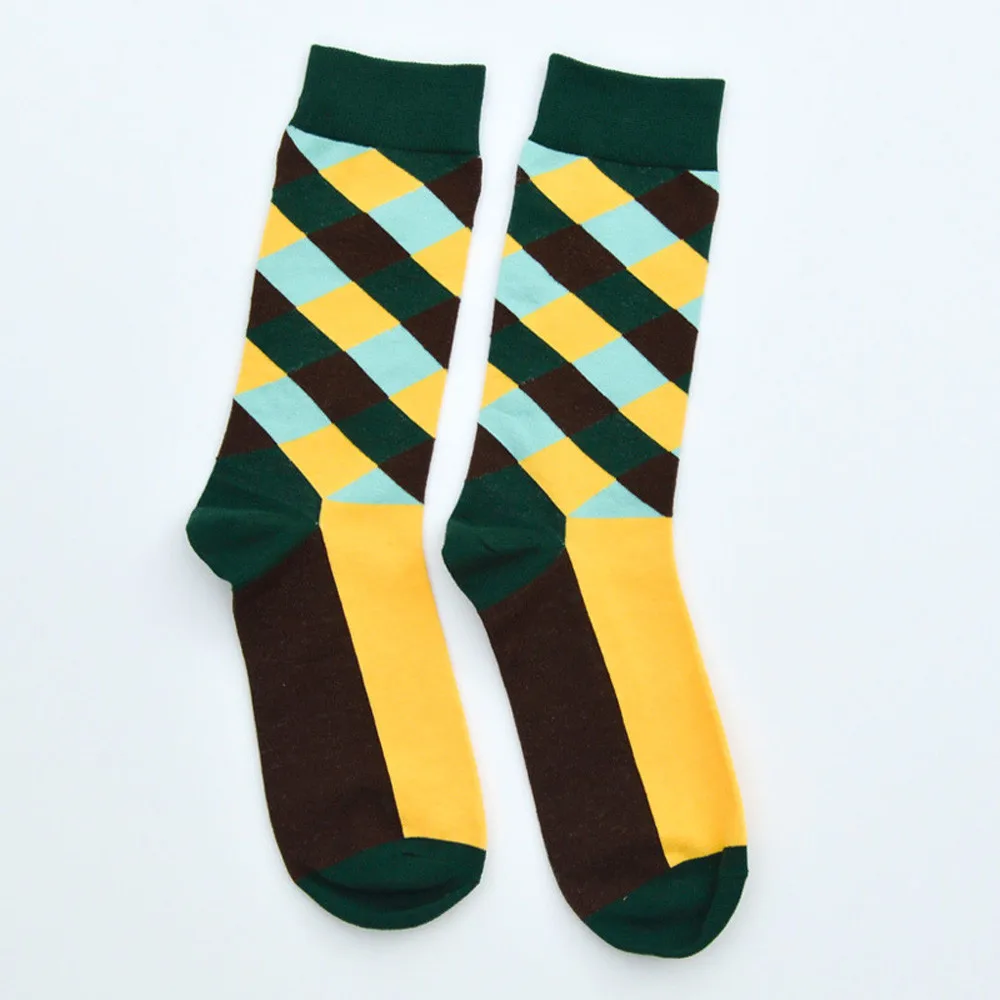 Womail/модные носки унисекс, повседневные мужские хлопковые носки средней длины, дизайнерские Разноцветные носки, подарочные носки, удобные, Прямая поставка M14