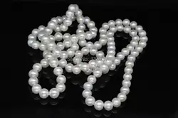 Bjc 00026 42 Дюймов Длинные Природный 10-11 ММ ААА белый жемчуг ожерелья