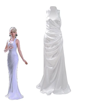 

Game Lunafreya Nox Fleuret Dress Final Fantasy XV Cosplay Costume White Fancy Halloween Costumes Disguise For Woman Customize