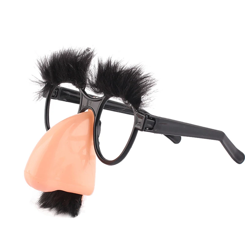 Cute Black Big Nose Funny Glasses New Easter Fake Mask Mustache Eyebrow Halloween Mask Clown Costume Props