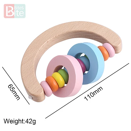 Rattle3 Детские деревянные погремушки, 1 шт., детские игрушки для прорезывания зубов, музыкальные развивающие игрушки для малышей, погремушки для прорезывания зубов - Цвет: Rattle3