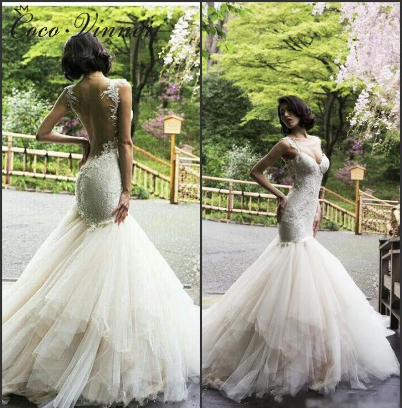 Elegant Sweetheart Wedding Dresses 2024 Applique Flowers Sleeveless Illusion Back Tiered Ball Gowns Court Train Vestido De Novia