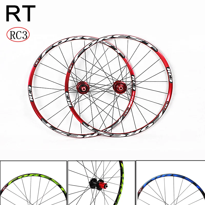 

Mountain Bike Wheels RT RC3 26/27.5inch 24Holes Disc Brake Six Holes Centerlock MTB Bicycle Wheels 2/5 sealed bearings
