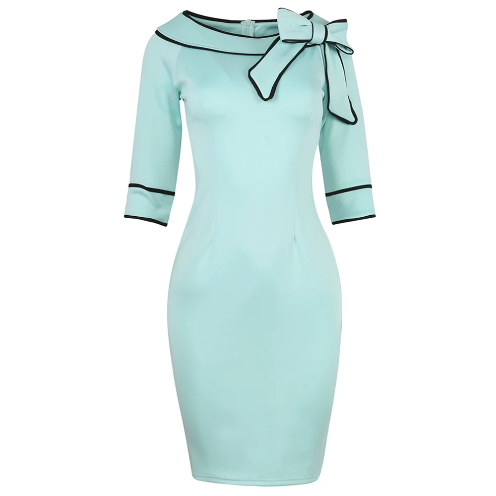 Business Teal Dresses