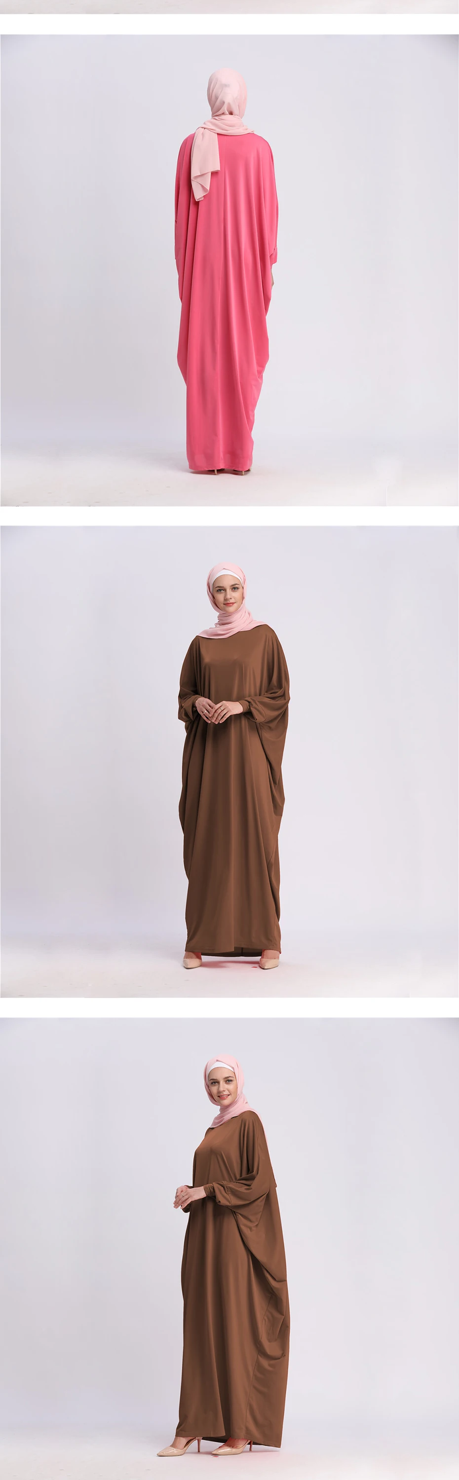 LR159 асимметричное повседневное мусульманское abaya летучая мышь рукав макси платье кардиган свободный длинный халат ислам сплошной цвет платье молитвенная одежда