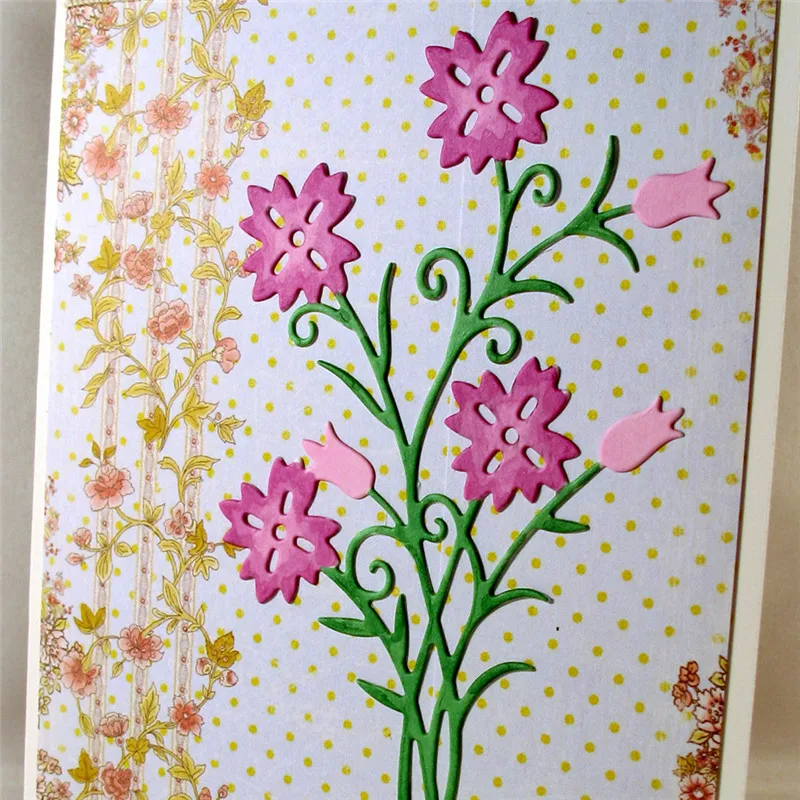 

YaMinSanNiO Dianthus Bunch Metal Dies for Dies Scrapbooking DIY Album Paper Craft Dies Stencil Decoration Metal Cutting Dies