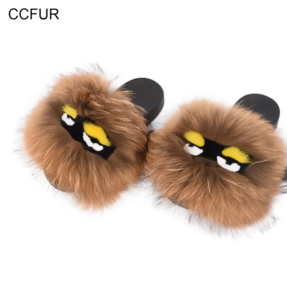 raccoon fur slides aliexpress