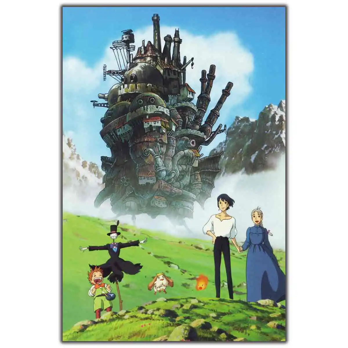 

Art Poster Print Howls moving Castle Cartoon Anime hot Home Wall decor8x12 12x18 24x36decor canvas