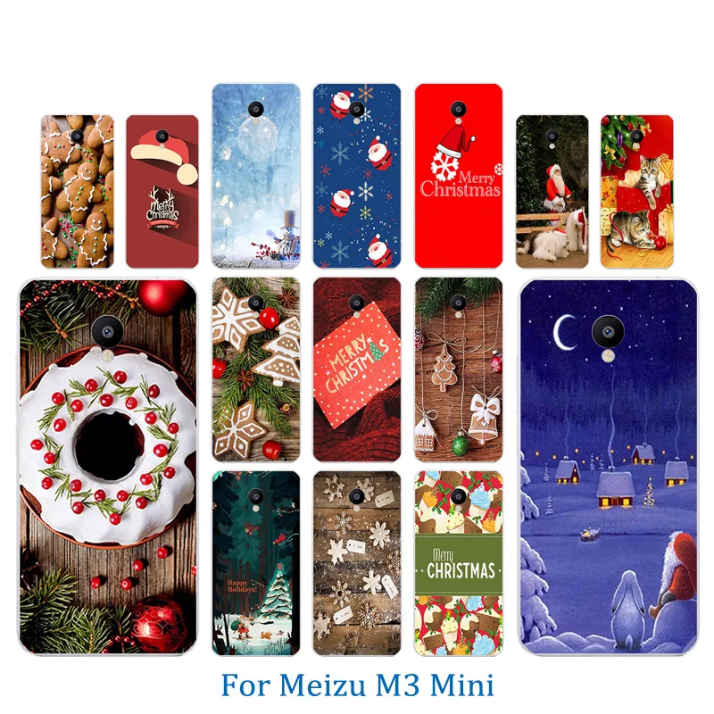 For Meizu M3 / Mini Case Silicone M3S/Meizu M3S Merry X'MAS Pattern Shell TPU Soft Phone Cases |