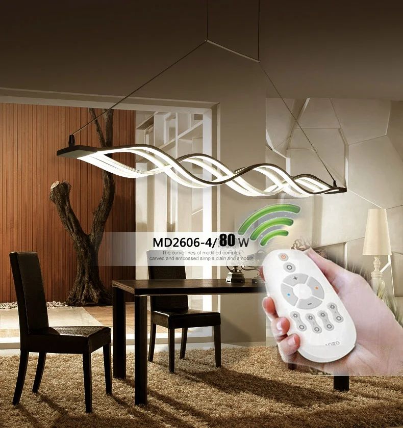 BLUE TIME L100CM 120cm New Creative Modern LED Pendant ...