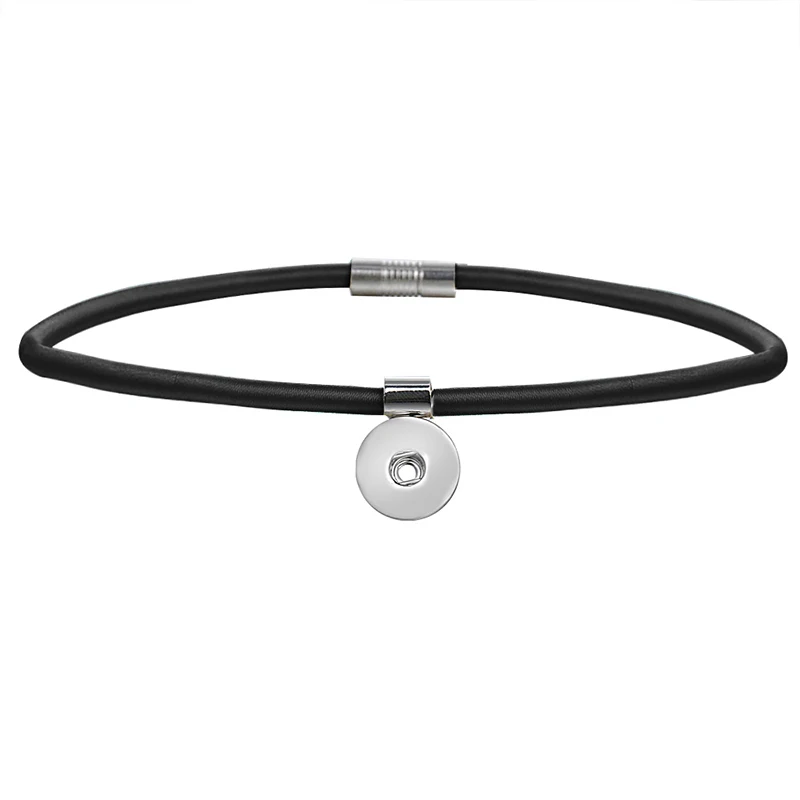 New DJ0096 Fashion Beauty snap Jewelry necklace colorful Torques Magnet buckle 45cm fit 18MM snap buttons