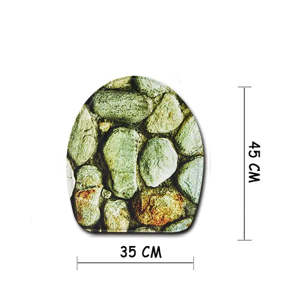 Коврик для ванной комнаты с принтом в виде камня, Противоскользящий коврик для ванной или туалета, 3D коврик для дома, Прямая поставка - Цвет: C1pc Toilet mat only