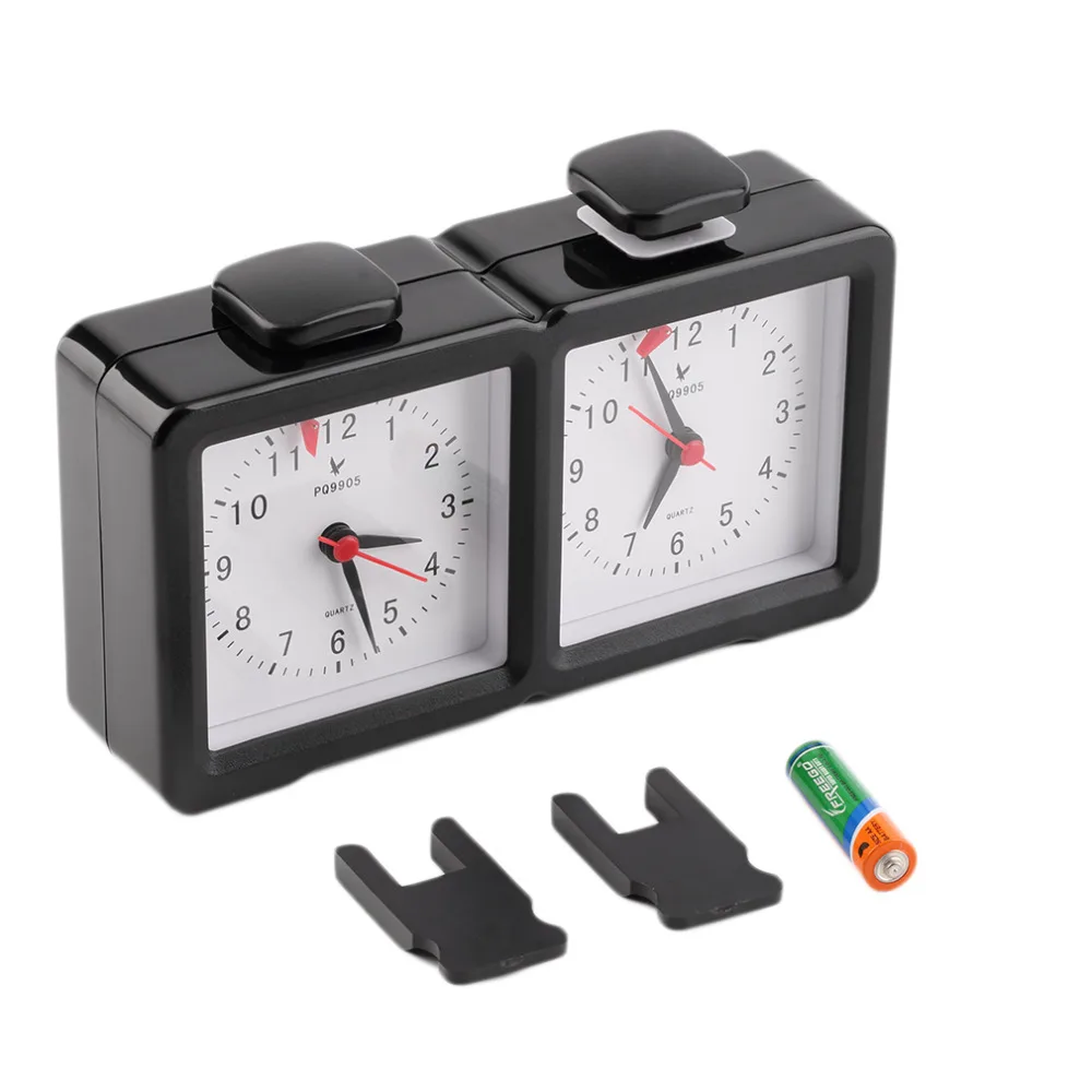 

1 Set Quartz Analog Competition Two Faces Game Timer Mute Chess Clock Black Topsale