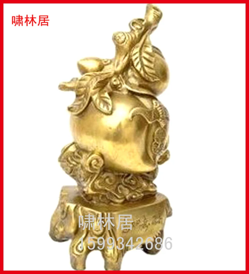 

Carving Work of Art Bronze copper peach birthday gifts home decoration