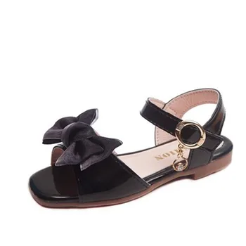 

Kids Sandals For Girls Peep-toe Bow Children Princess Summer Shoes Girls Size 26-36 Fashion Girls Beach Sandals