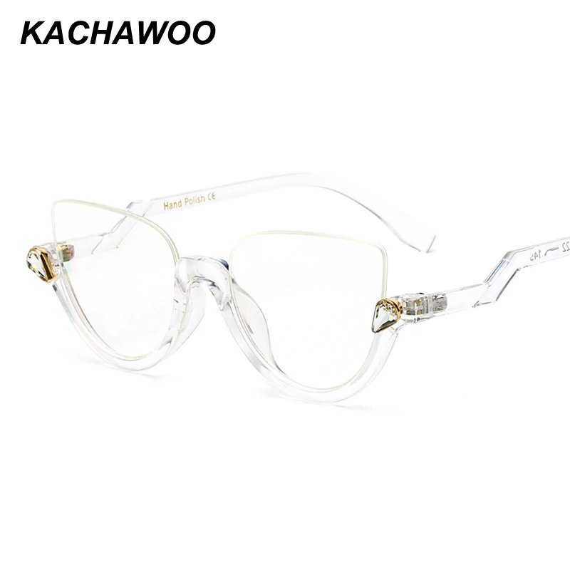 Kachawoo оправа для очков кошачий глаз Прозрачная Черная винтажная Женские