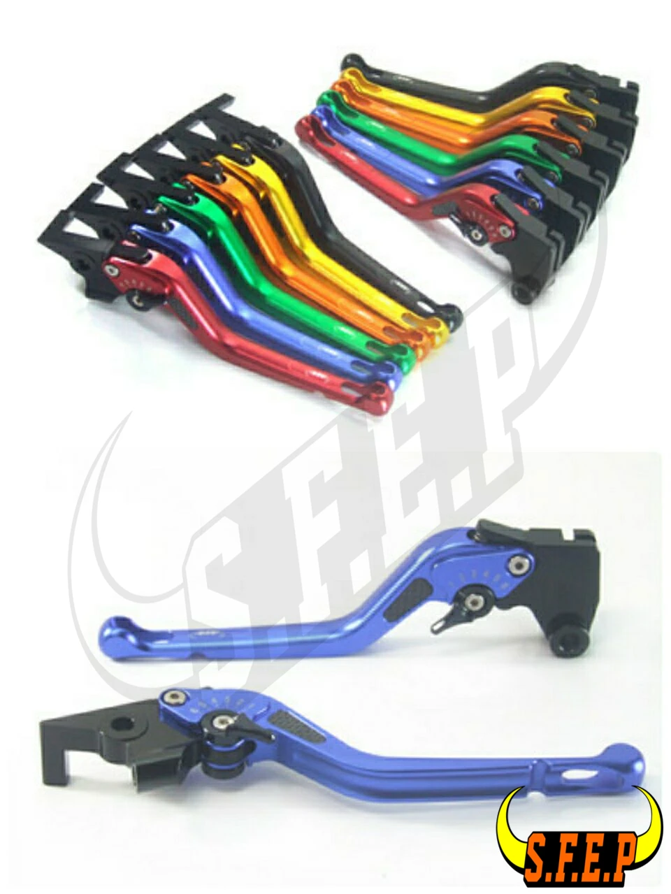 3D Long CNC Adjustable Motorcycle Brake and Clutch Levers with Carbon