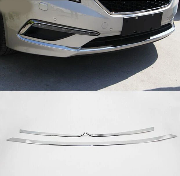 

ACCESSORIES FIT FOR 2015 2016 HYUNDAI SONATA LF CHROME FRONT LOWER BUMPER COVER TRIM MOLDING GRILLE GARNISH